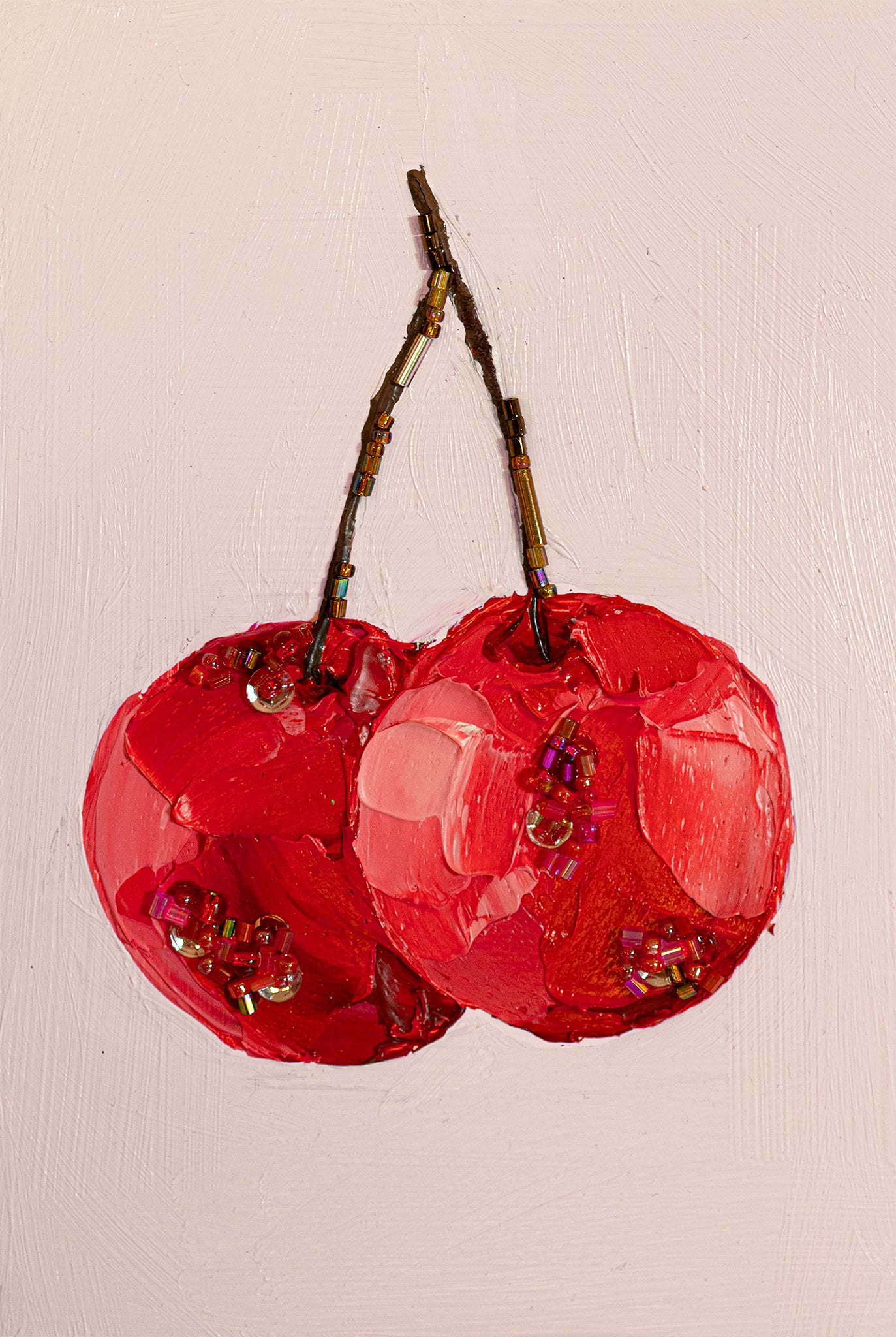 Commission Collaboration | "Bing Cherry Glitz" -7" x 5" x 7/8"