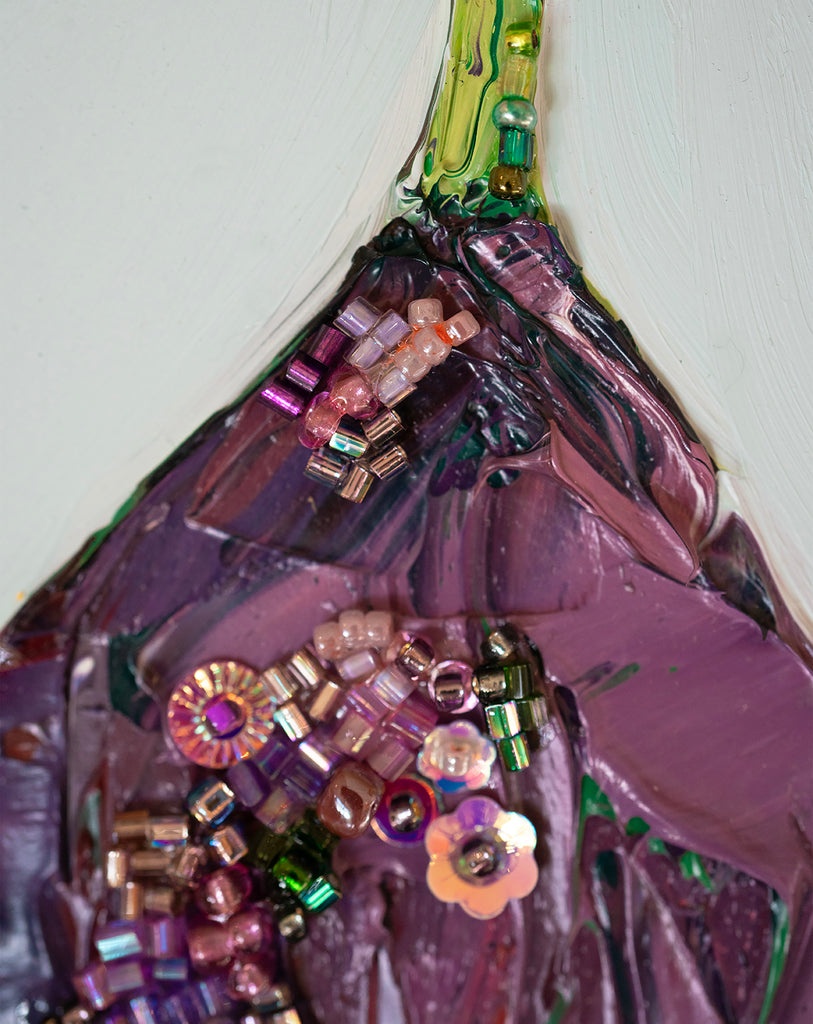 Commission Collaboration | "Bling Bling Black Madeira Fig" -6" x 6" x 7/8"