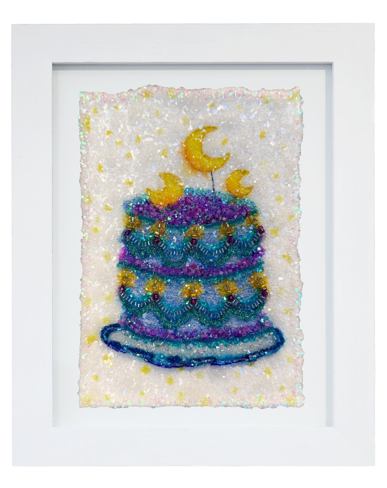 Midnight Moon With My Cake -7.5” x 5.5”