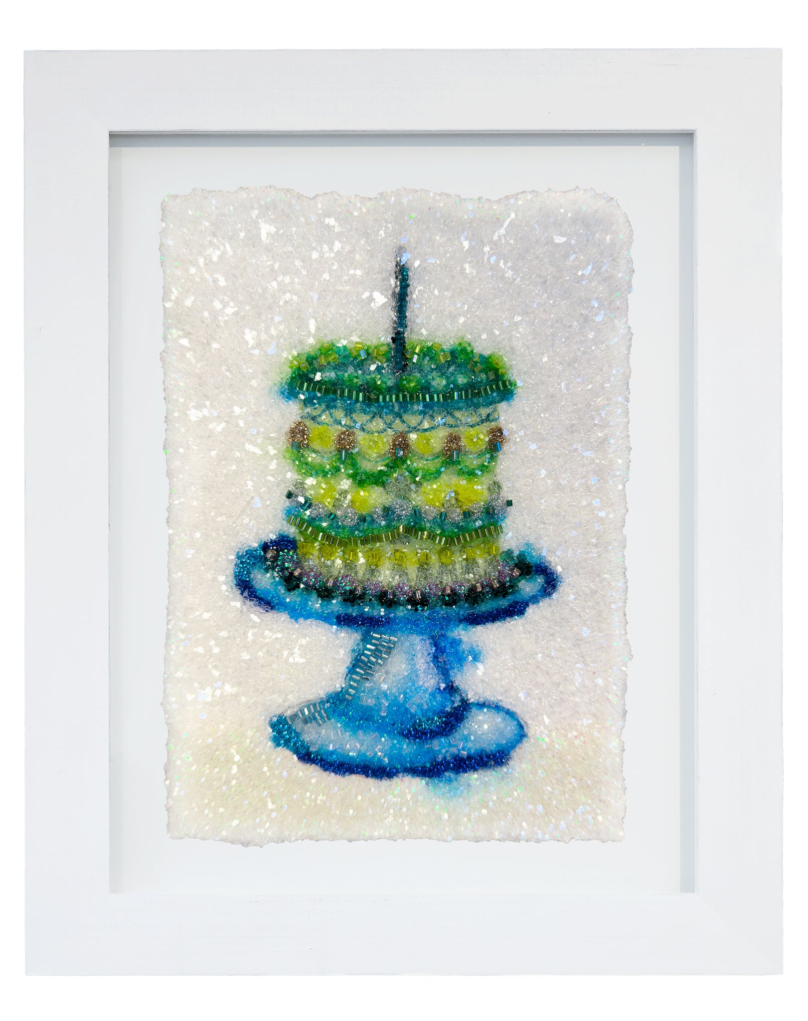 A Pretty Green Velvet Princess Cake  -7.5” x 5.5”