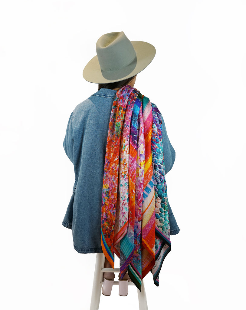 “The Poet” Cattle Crease Rancher Hat & Scarf