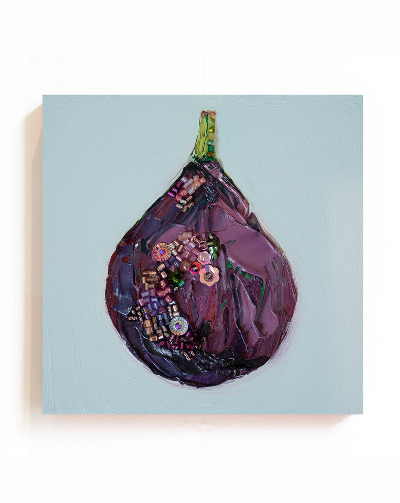 Commission Collaboration | "Bling Bling Black Madeira Fig" -6" x 6" x 7/8"