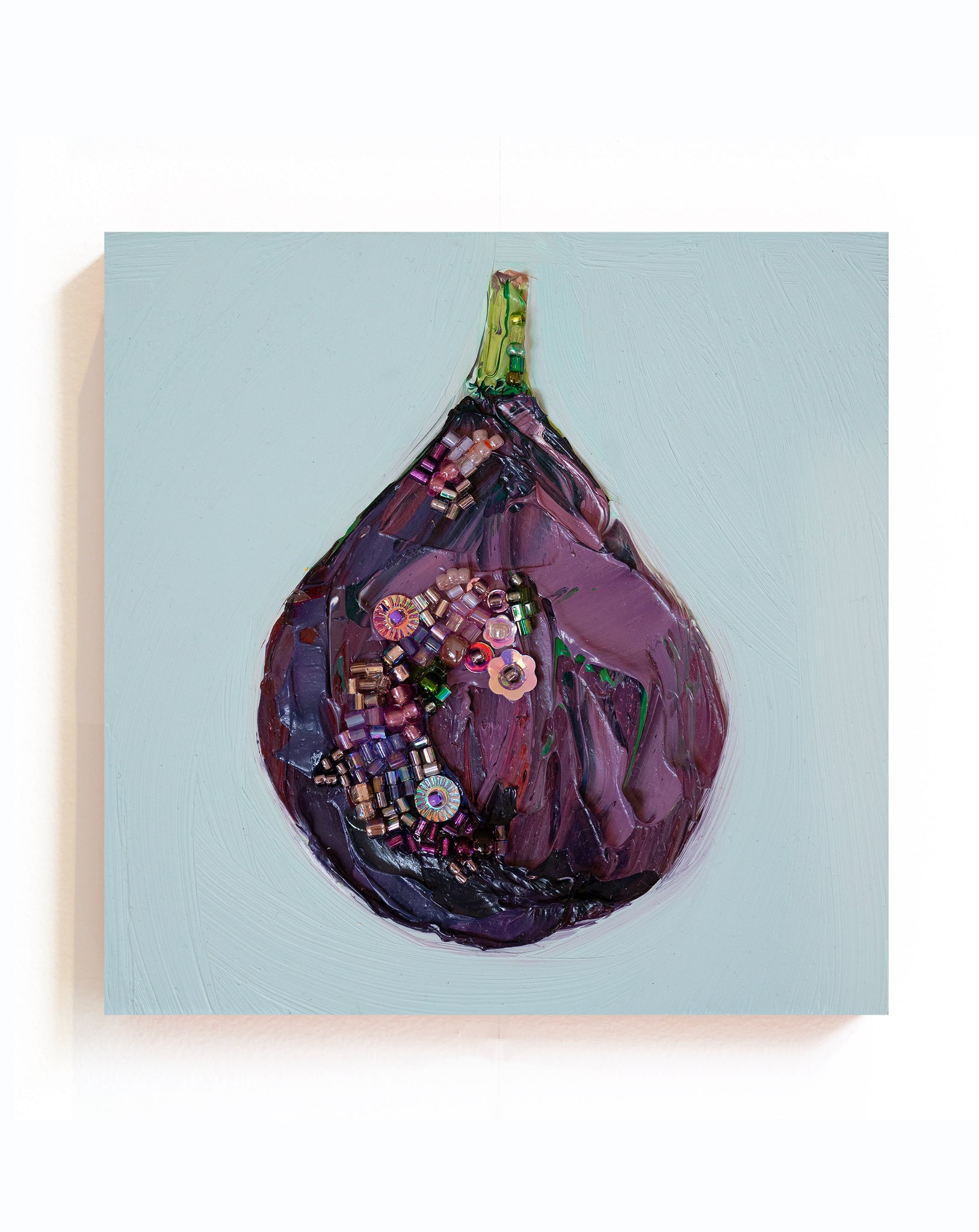 Commission Collaboration | "Bling Bling Black Madeira Fig" -6" x 6" x 7/8"