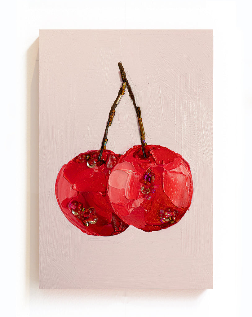 Commission Collaboration | "Bing Cherry Glitz" -7" x 5" x 7/8"