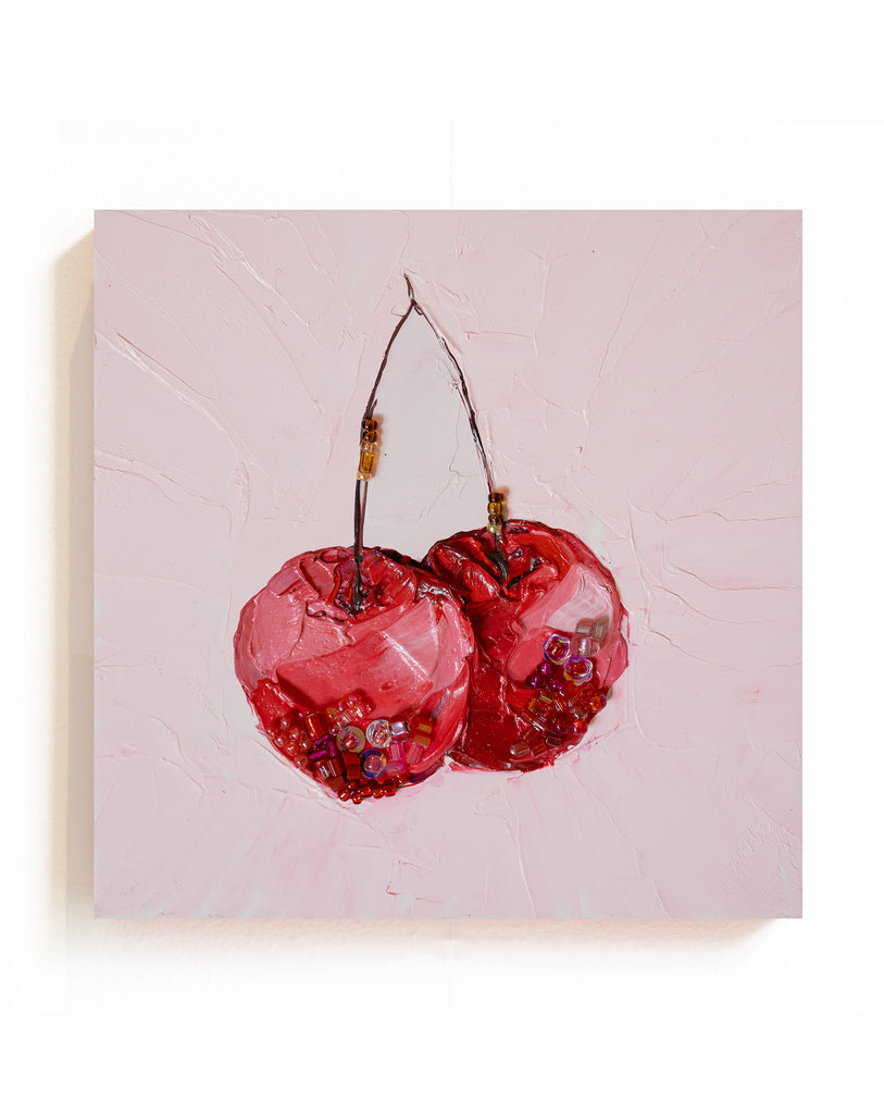Commission Collaboration | "Stella Cherry Glimmer" -6" x 6" x 7/8"