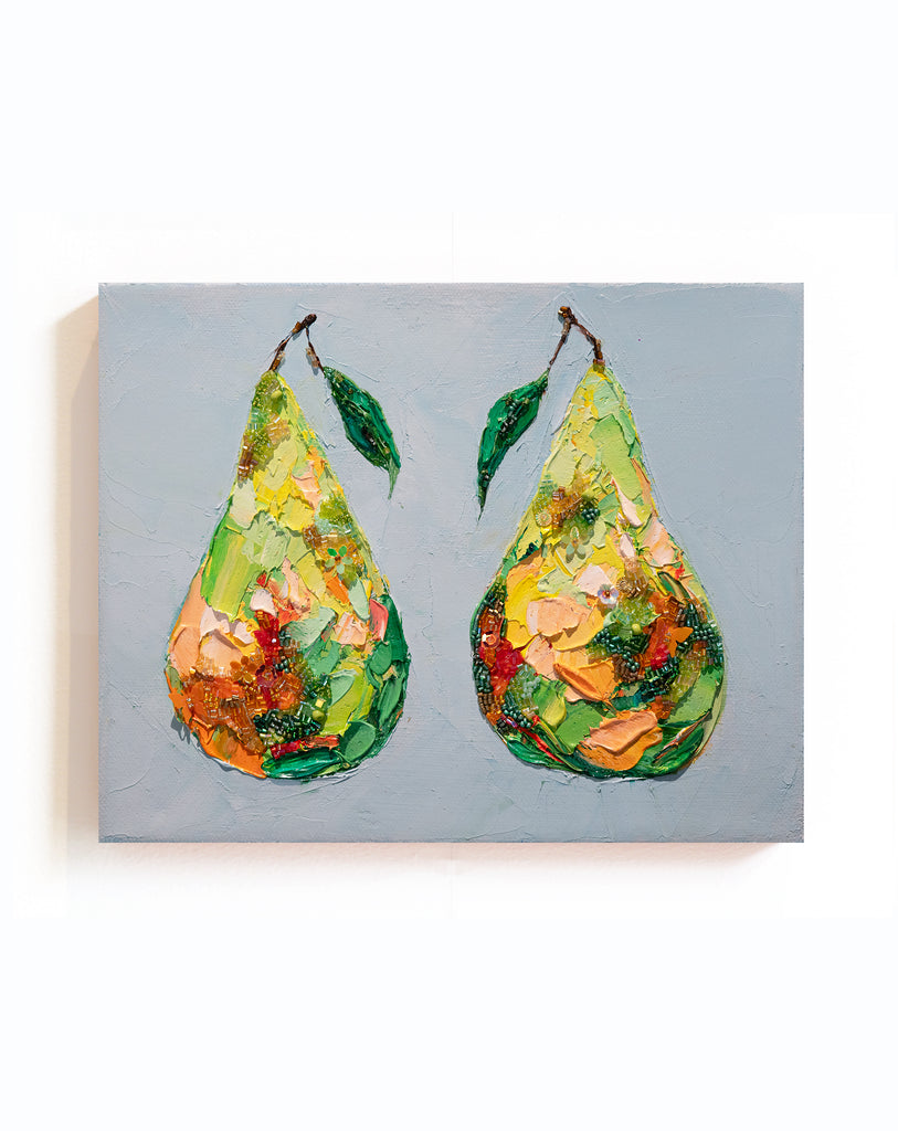 "Glitzy Concorde Pear Duo" -10" x 8" x 1.5"