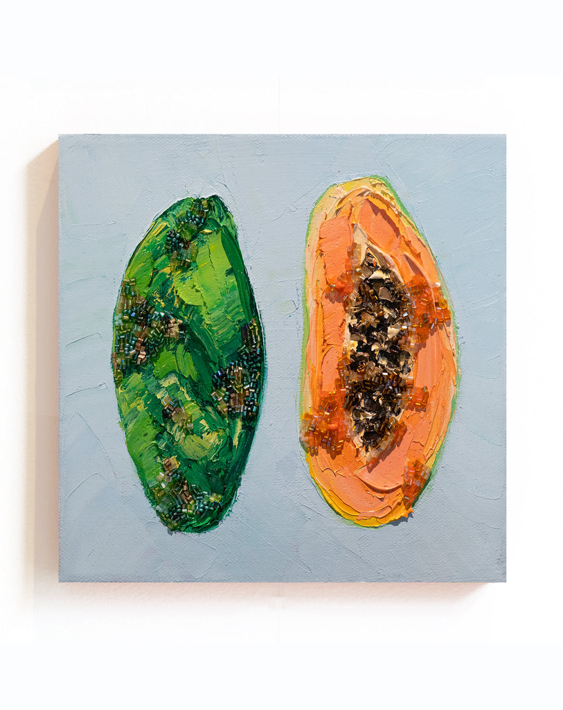 "Sunset Papaya" -8" x 8" x 1.5"