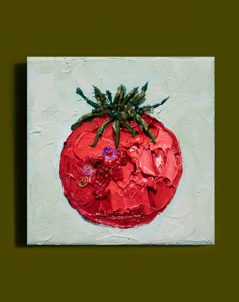"Sparkling Sugar Gem Tomato" -4" x 4" x 7/8"