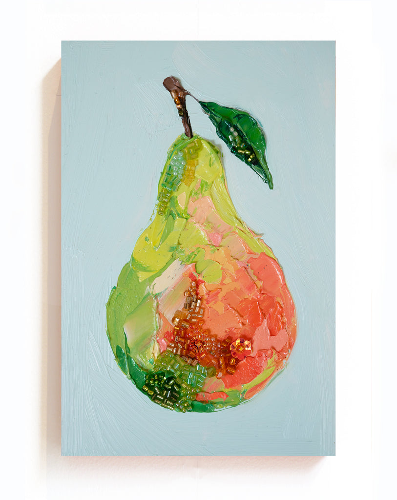 Commission Collaboration | "Sparkling Taylor’s Golden Pear" -7" x 5" x 7/8"